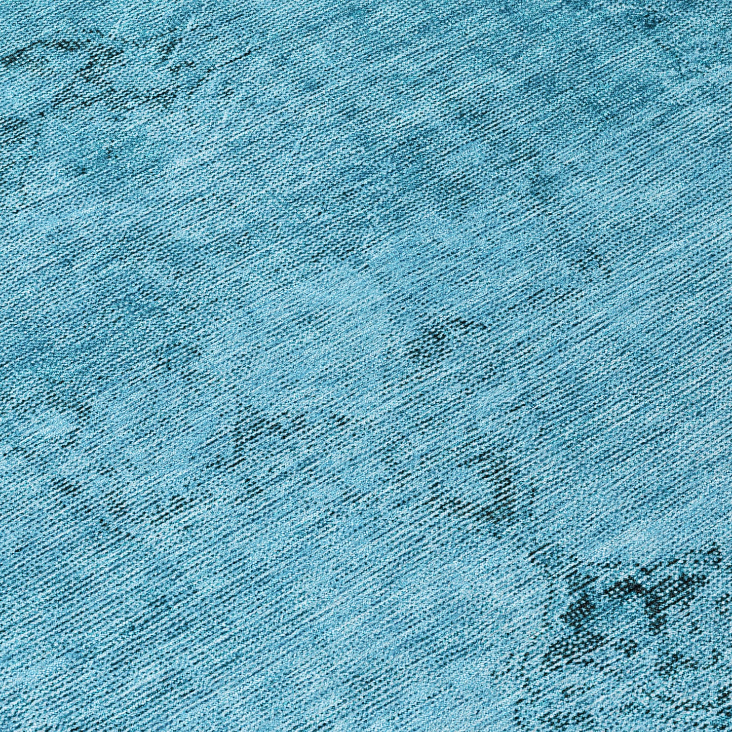 8' Denim Blue And Navy Blue Round Oriental Washable Indoor Outdoor Area Rug